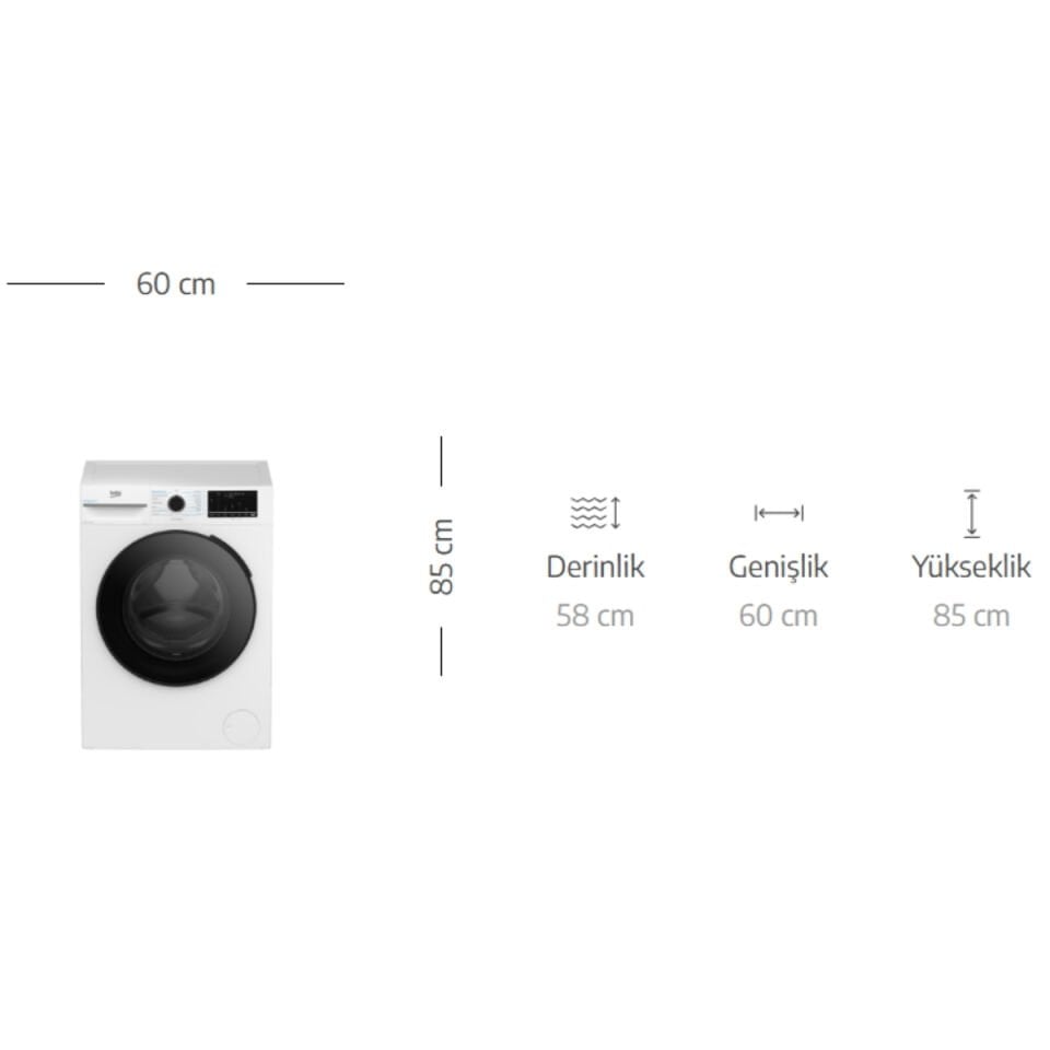 Beko CMX 10120 10 Kg 1200 Devir Çamaşır Makinesi