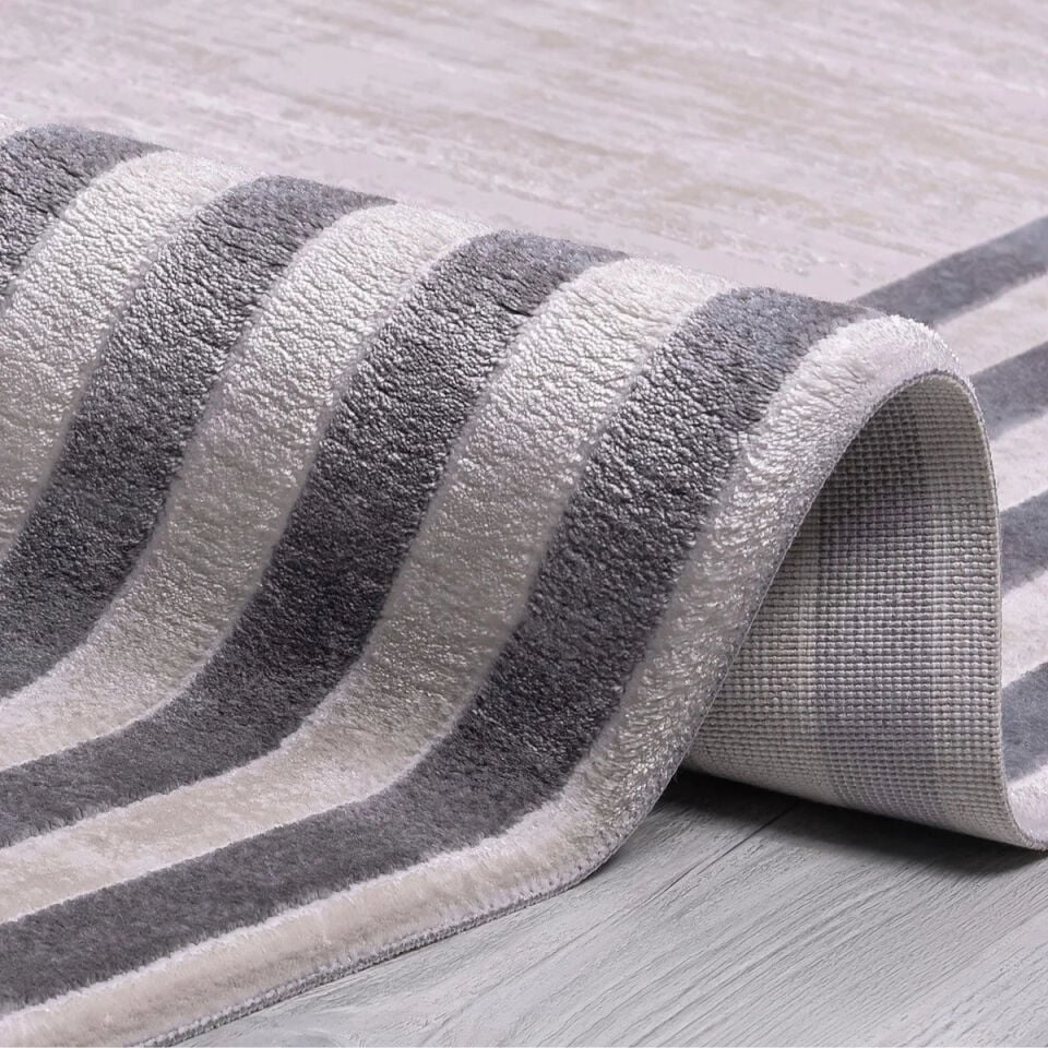 Kreasyon Elkenz 7562 Ekru Uzun Ömürlü Yumuşak Dokulu Kesme Halı