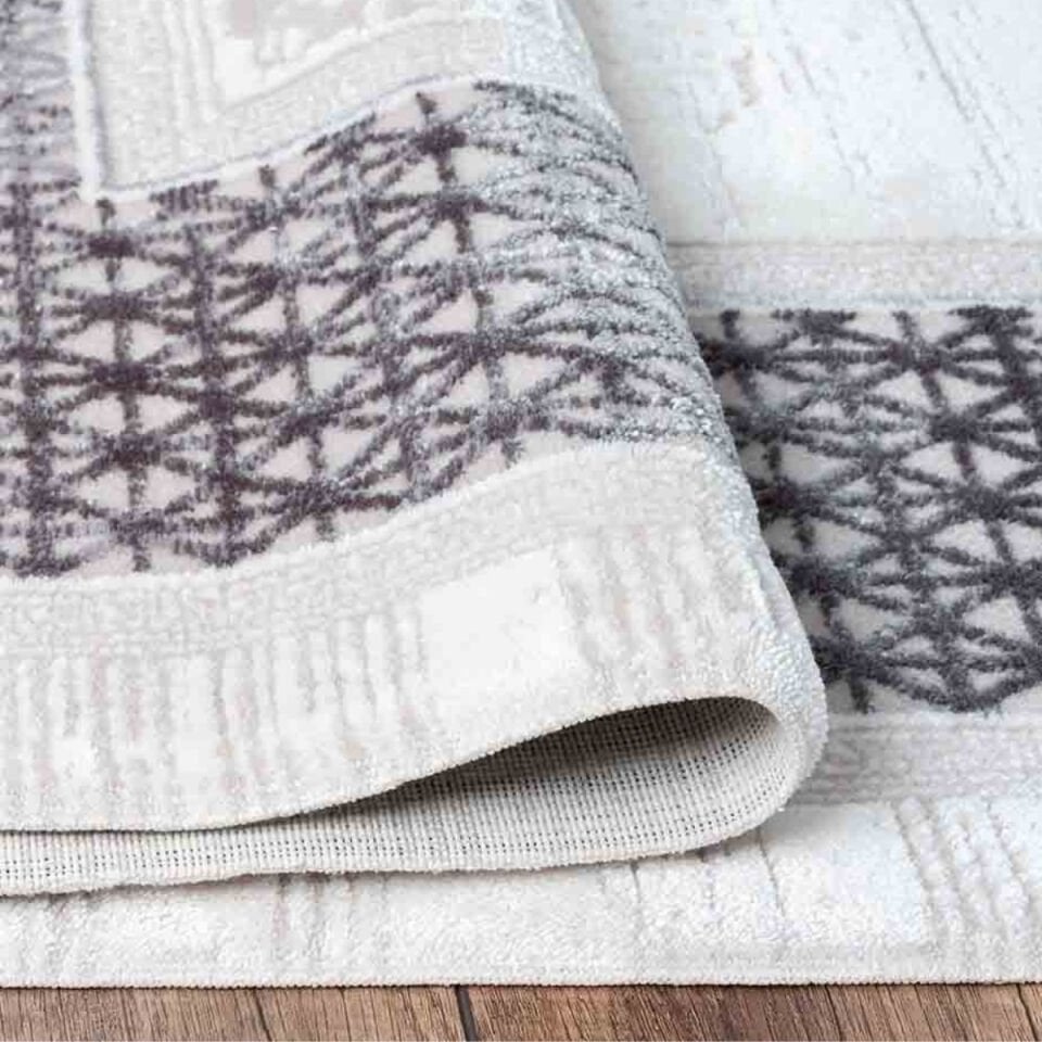 Kreasyon Nar A0207 Bej Uzun Ömürlü Yumuşak Dokulu Halı 200x290