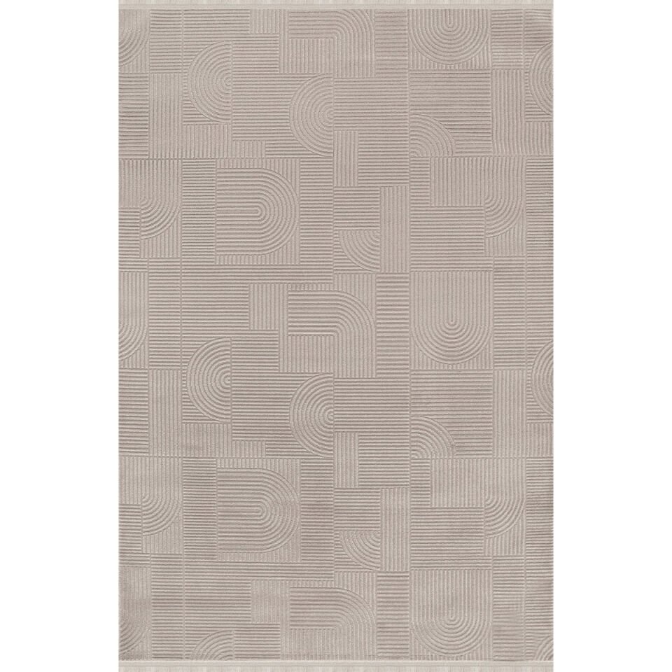 Kreasyon Akasya AK008 Vizon Uzun Ömürlü Yumuşak Dokulu Halı 200x290