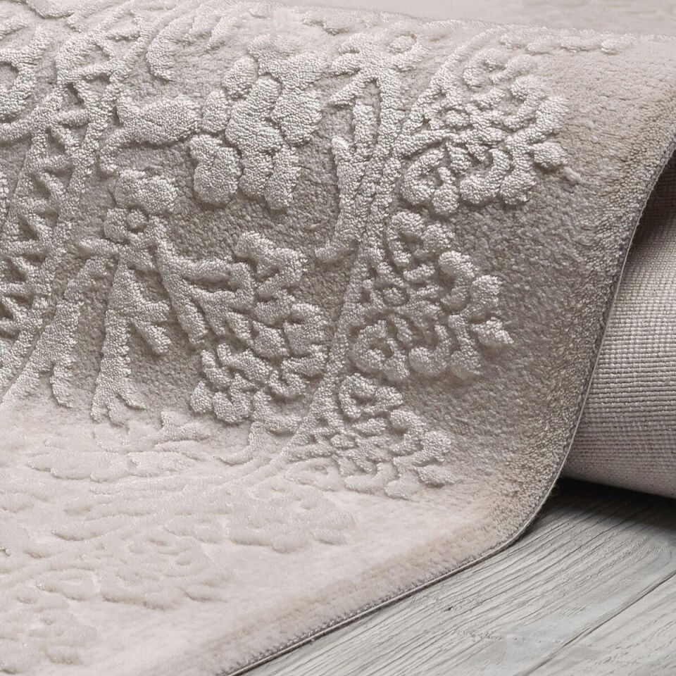 Kreasyon Elkenz 7559 Bej Uzun Ömürlü Yumuşak Dokulu Halı 200x290