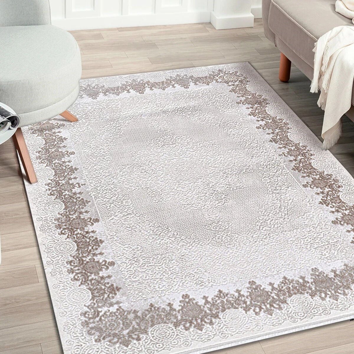 Kreasyon Elkenz EK010 Uzun Ömürlü Yumuşak Dokulu Halı 200x290