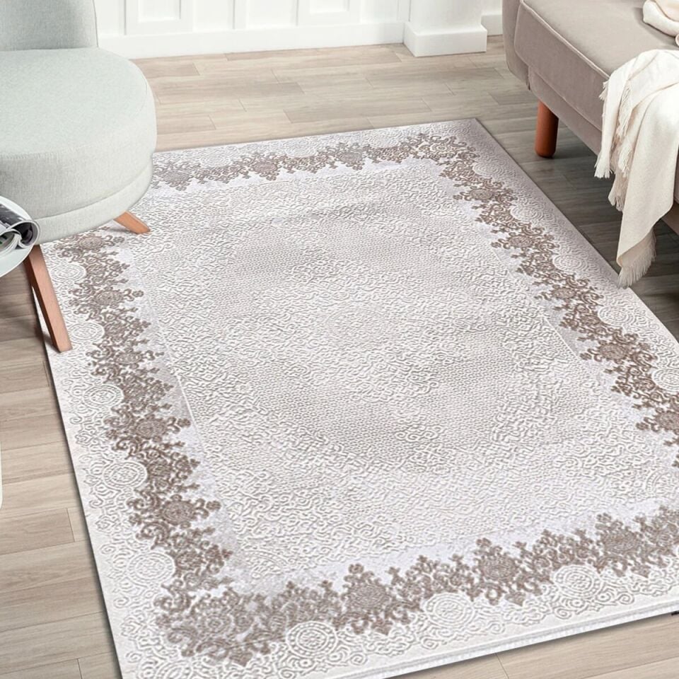 Kreasyon Elkenz EK010 Uzun Ömürlü Yumuşak Dokulu Halı 200x290